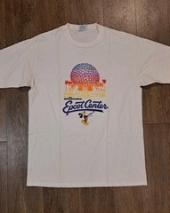 VTG 80’s Walt Disney World Epcot Center Ringer T Shirt Mens XL White Mickey