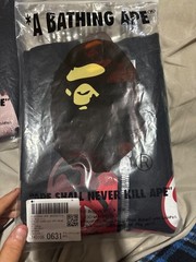 A Bathing Ape Color Camo Tiger Shark Tee Black Red size XL