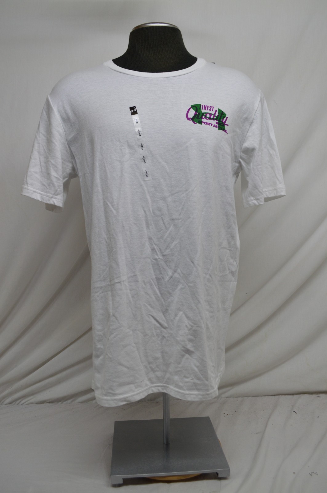 NEW Under Armour Men's Large Vintage Type T-Shirt White Loose NWT gallery