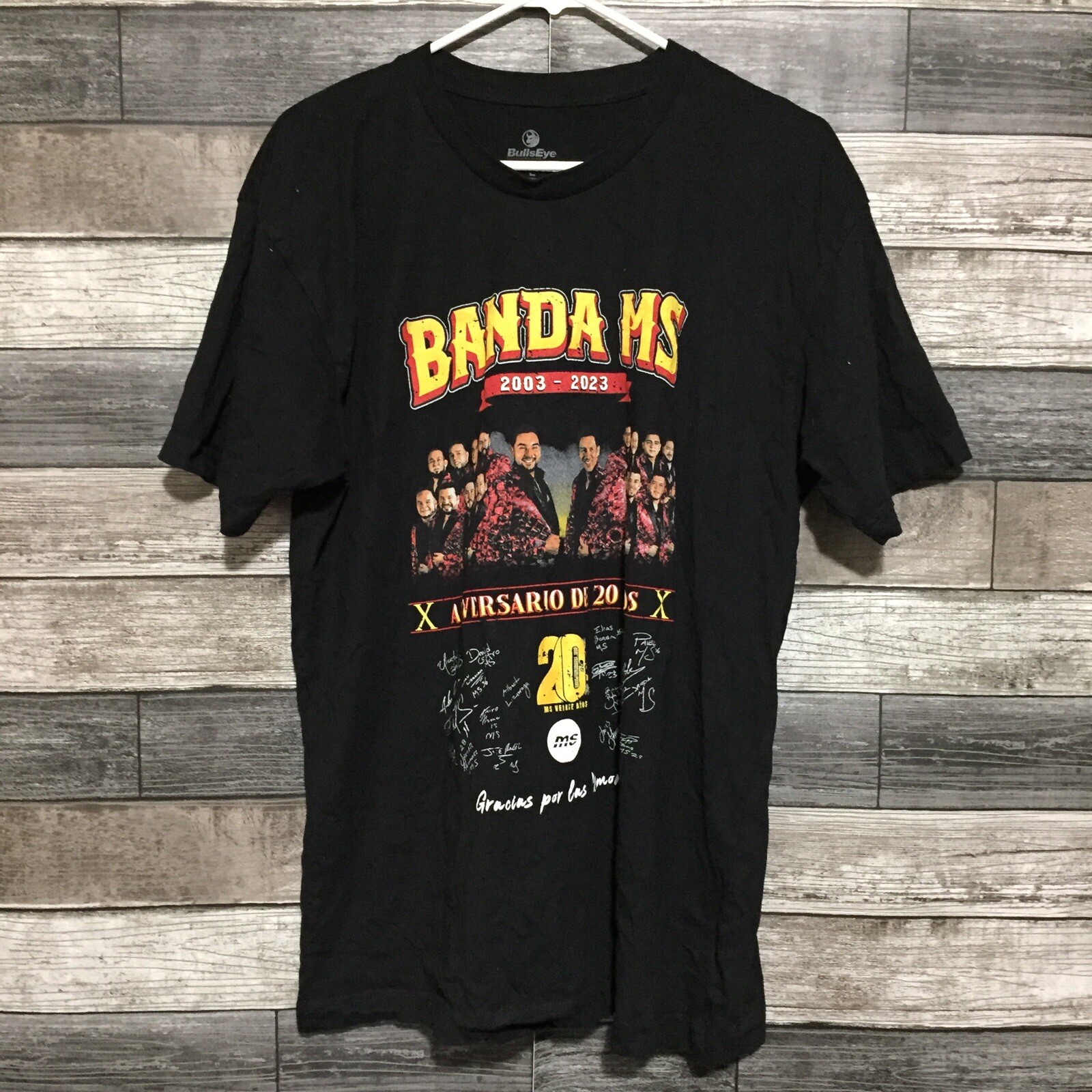 Banda MS 2003-2023 20th Anniversary Tour T Shirt Men’s L Black Bullseye gallery