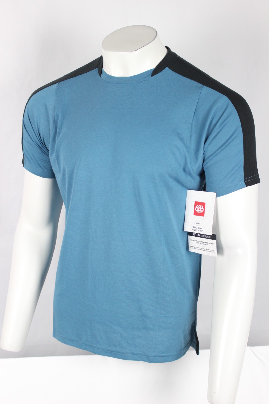 686 Men’s Everywhere Rival Short Sleeve Jersey T Shirt M Medium Blue Ash