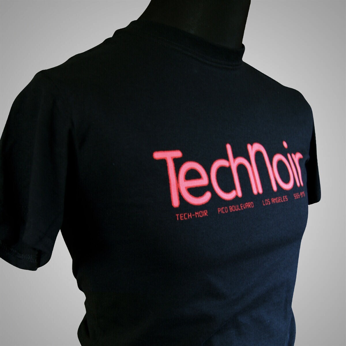 TechNoir T Shirt Retro Movie Horror Terminator Night Club Black gallery