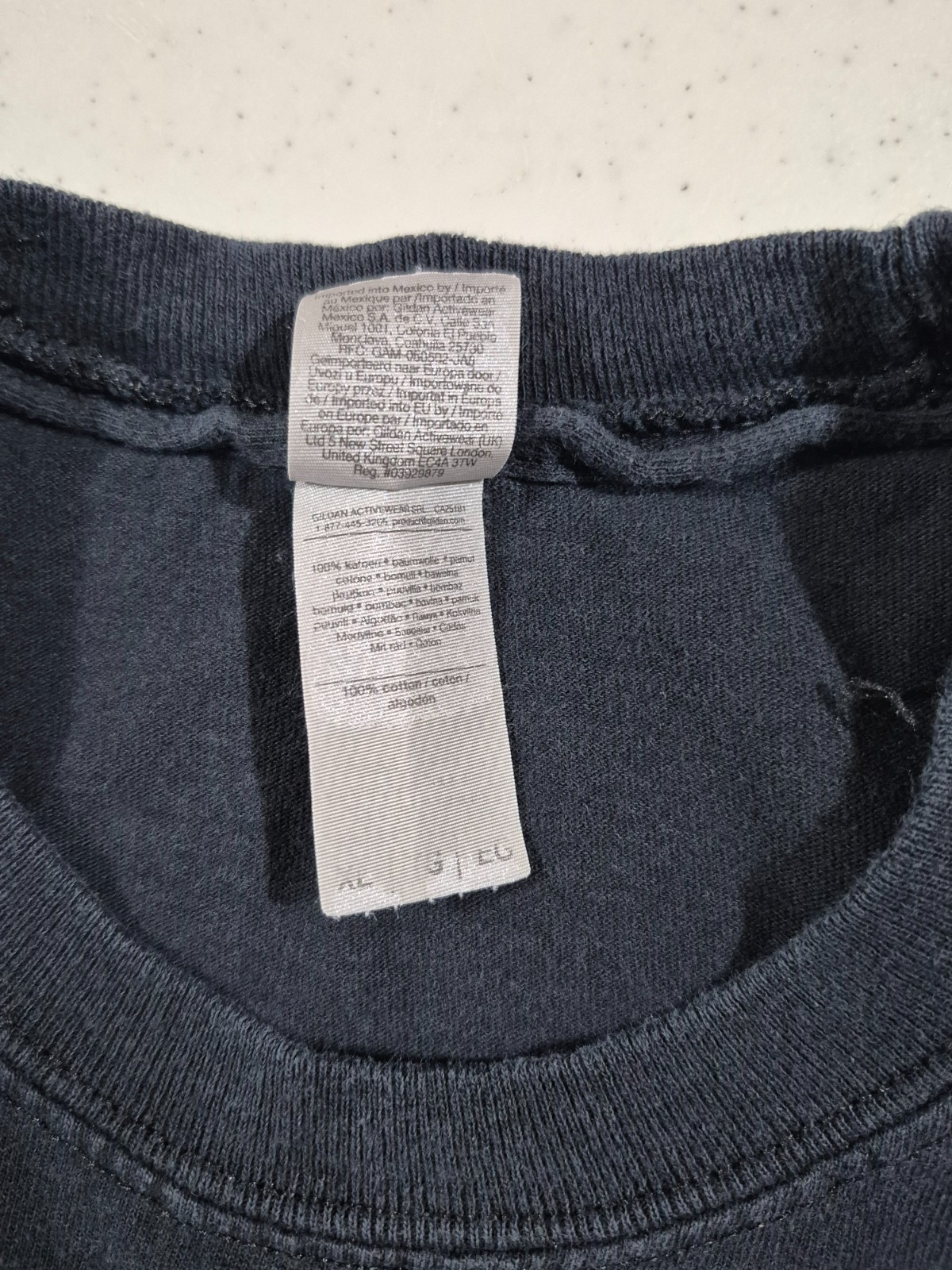Gildan Mens XL Black Ultra Cotton Long Sleeve Shirt, see measurements gallery