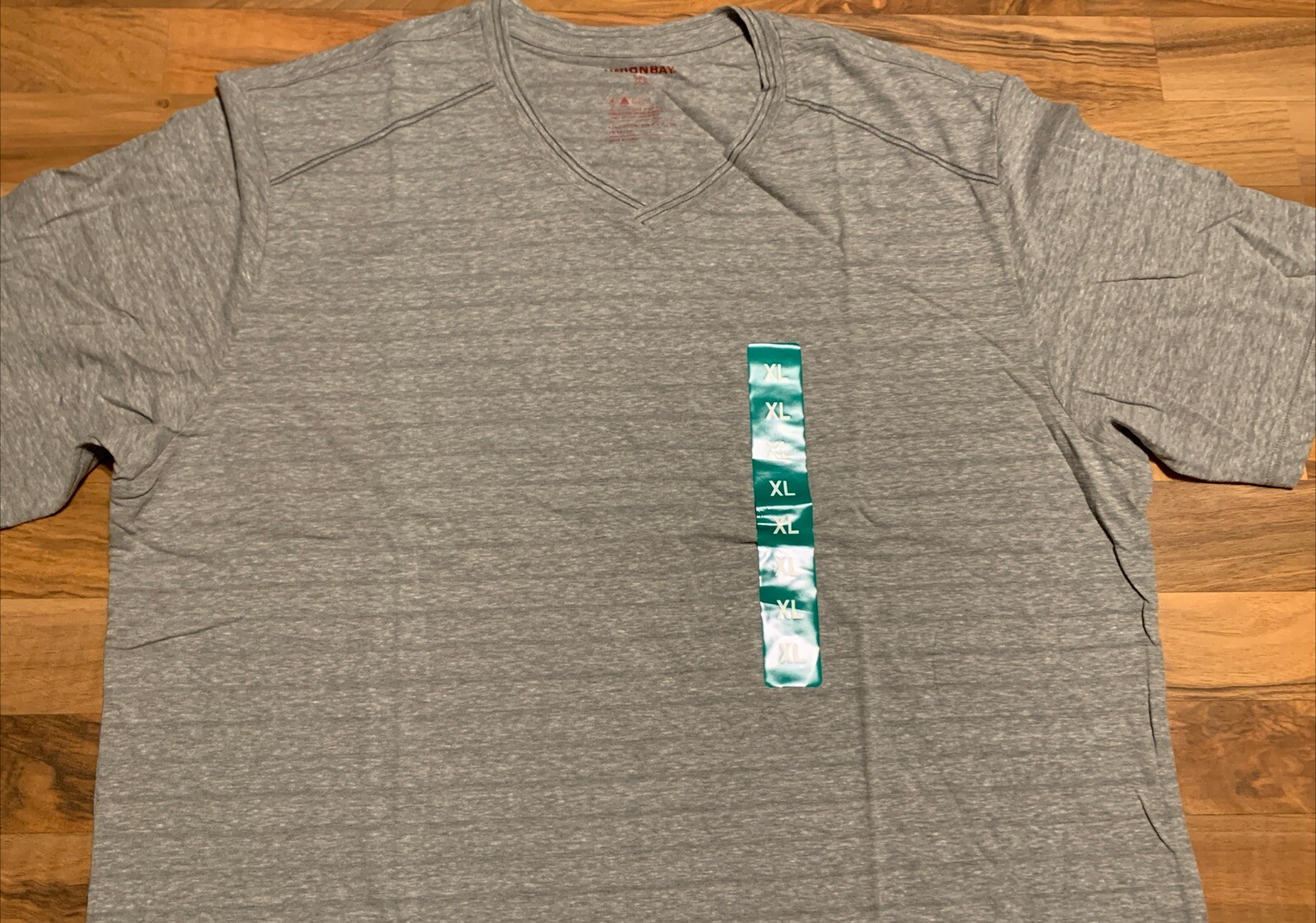UNIONBAY (XL) Young Men's Light Weight V-Neck Short Sleeve Tee TShirt Gray Alkal gallery