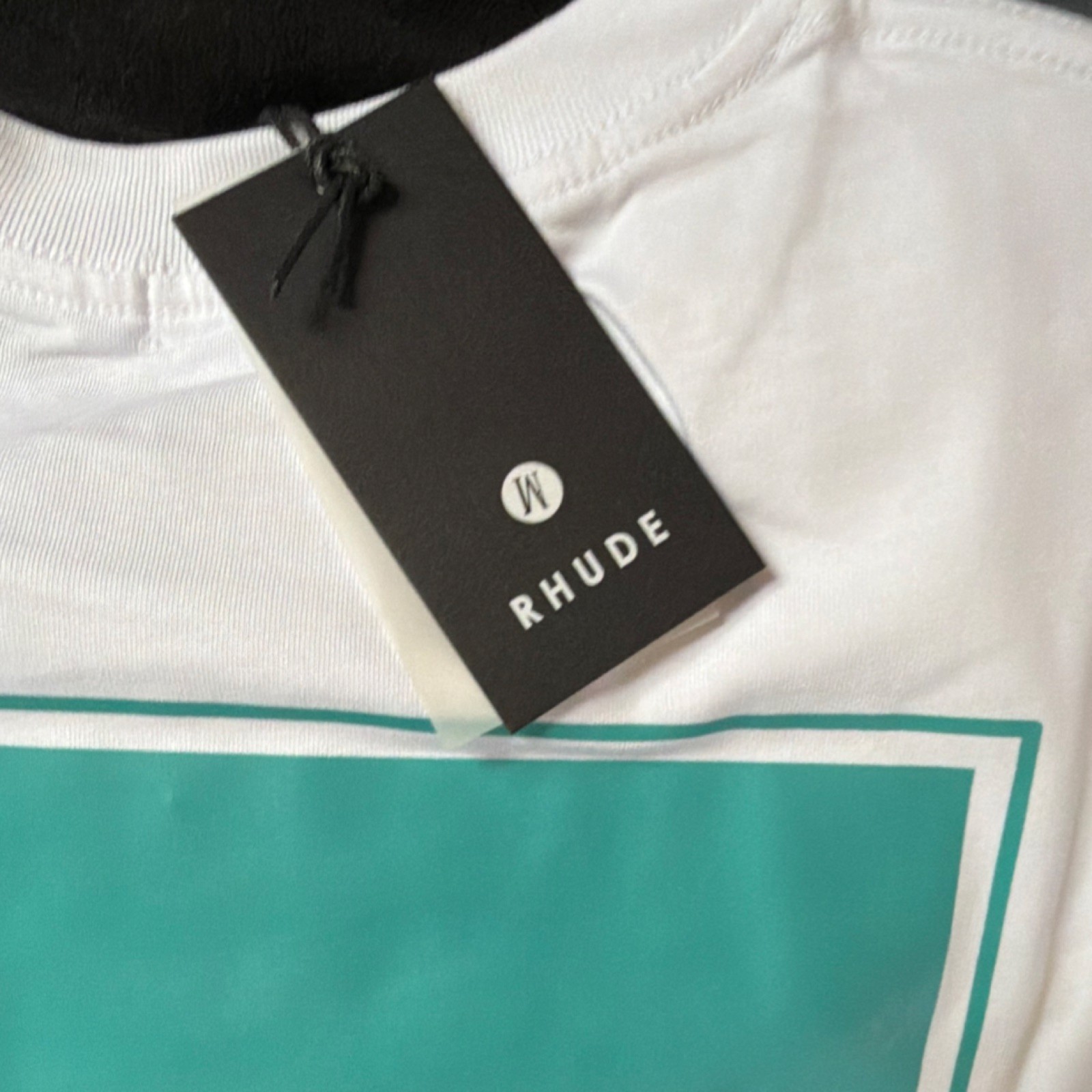 RHUDE Men's M White Graphic Logo T-Shirt Short Sleeve Crew Neck NWT gallery