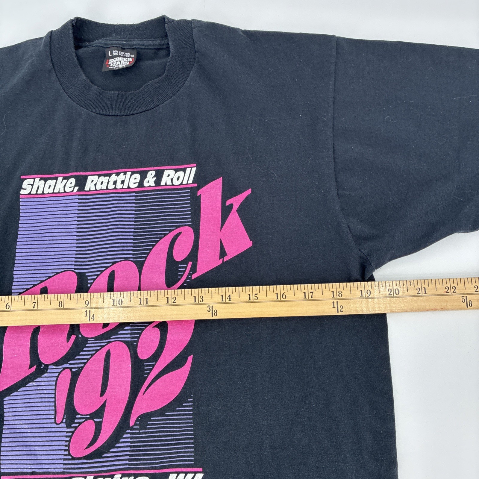 Vintage Shake Rattle & Roll T Shirt Men Large Black Festival Eae Claire WI 1992 gallery