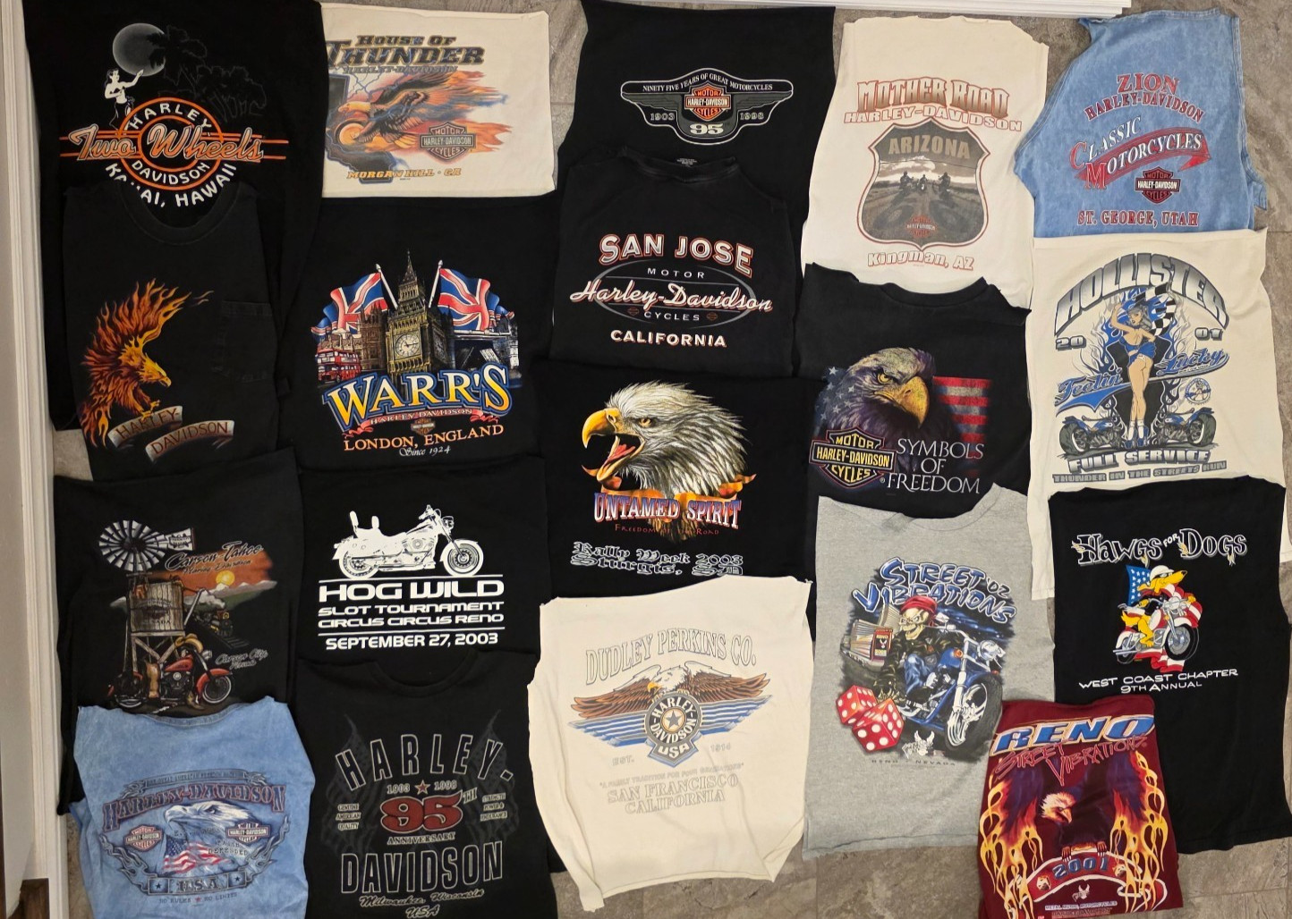 *read* Harley Davidson fabric Lot Mens Shirt fabric 2000s Motorcycle eagle gallery