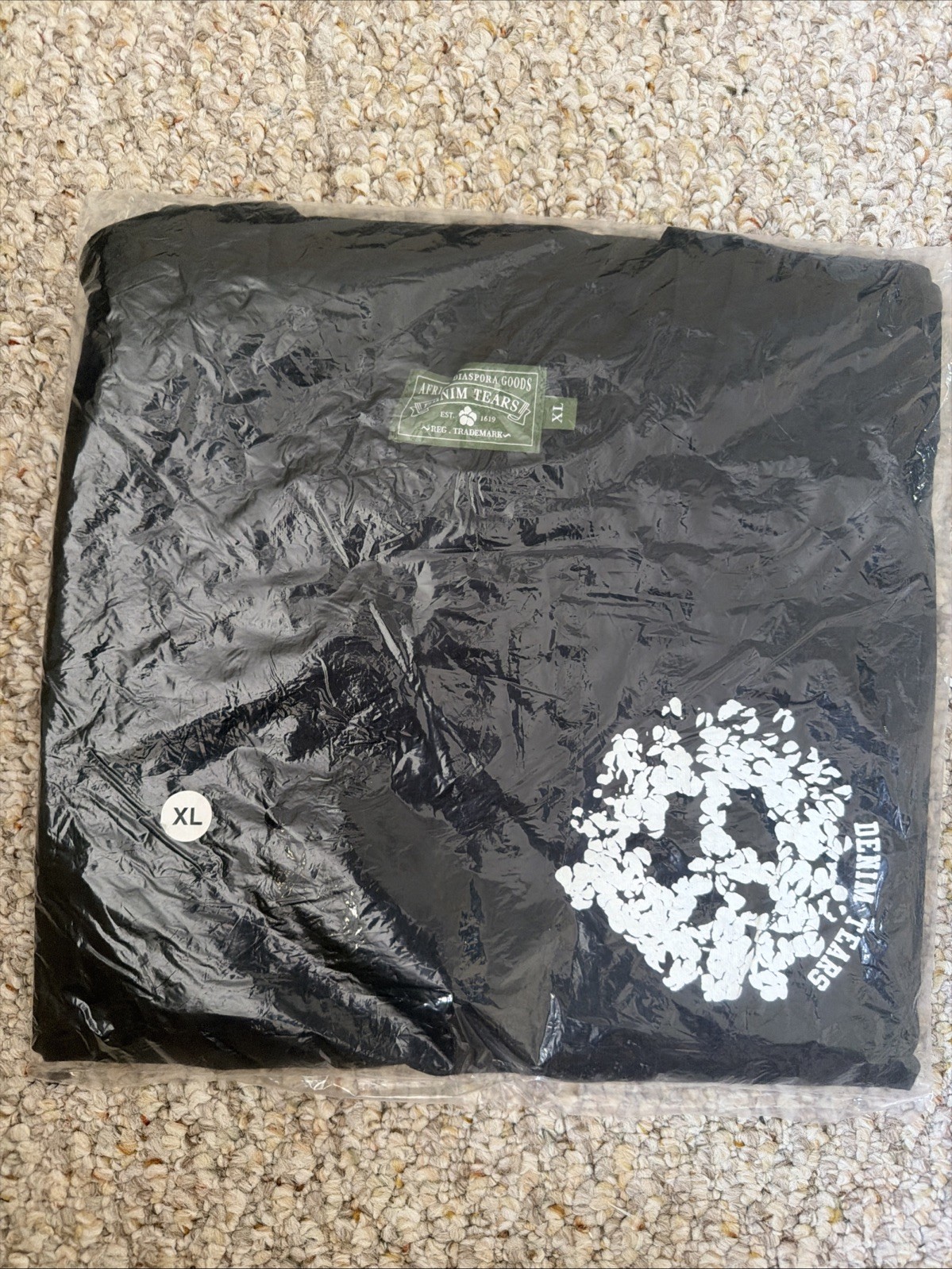 DENIM TEARS TEE BLACK size XL gallery