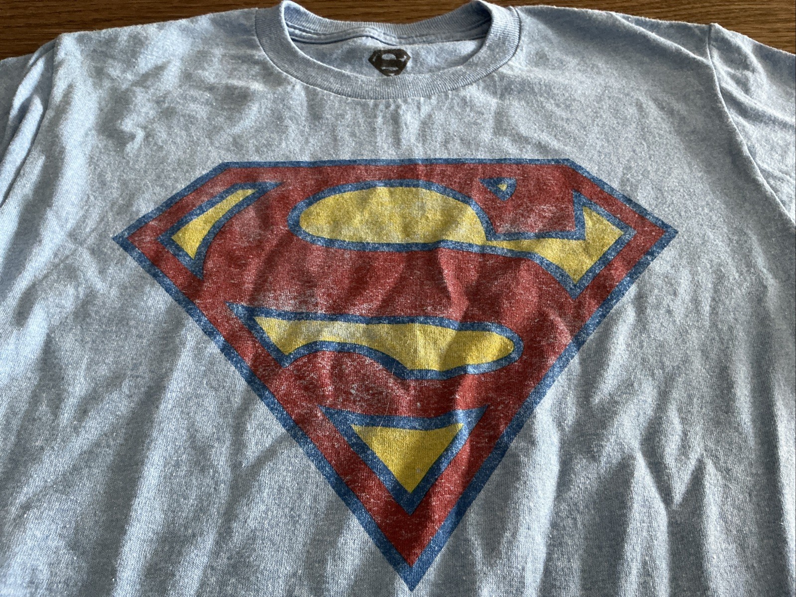 SUPERMAN ORIGINAL LOGO T SHIRT TEE - BLUE - OFFICIAL ITEM - DC - SMALL gallery