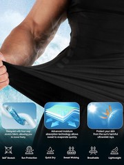 Men Compression Tank Top Workout Shirt Male Slimmer Body Shaper Vest Running Gym