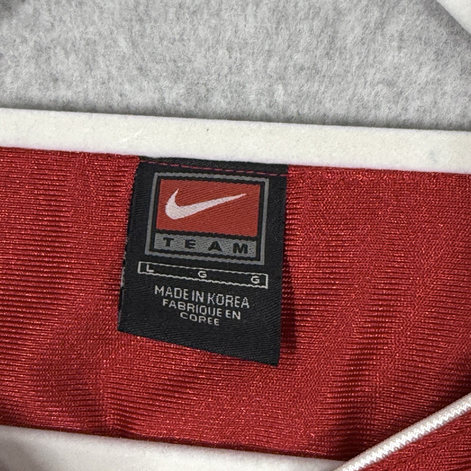 Vintage Nike Shirt Mens Large Shiny Dazzle Warm Up Jersey Team Sports Y2K Red gallery