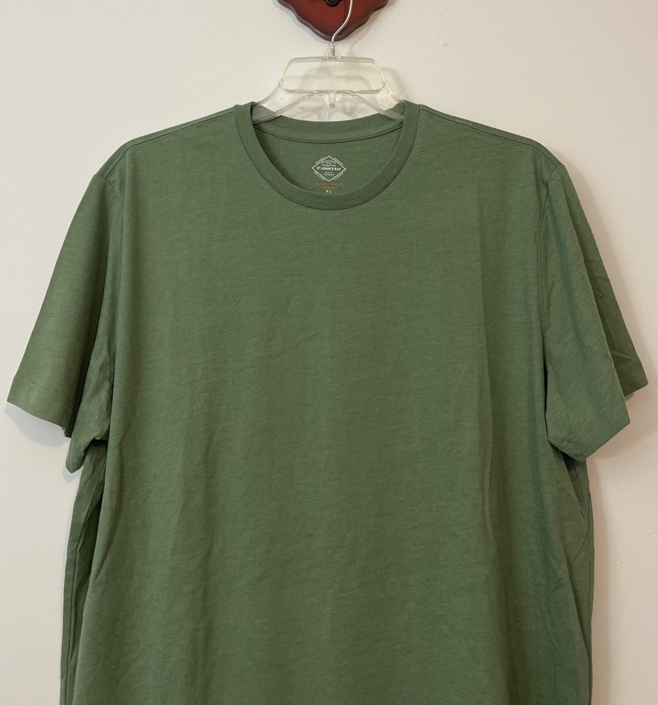 St Johns Bay Mens XL Green Super Soft Short-Sleeved Crewneck Tshirt! A6391 gallery