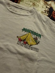 Big Johnson Pup Tents Double-Sided Graphic White Men’s T-Shirt XL Cotton