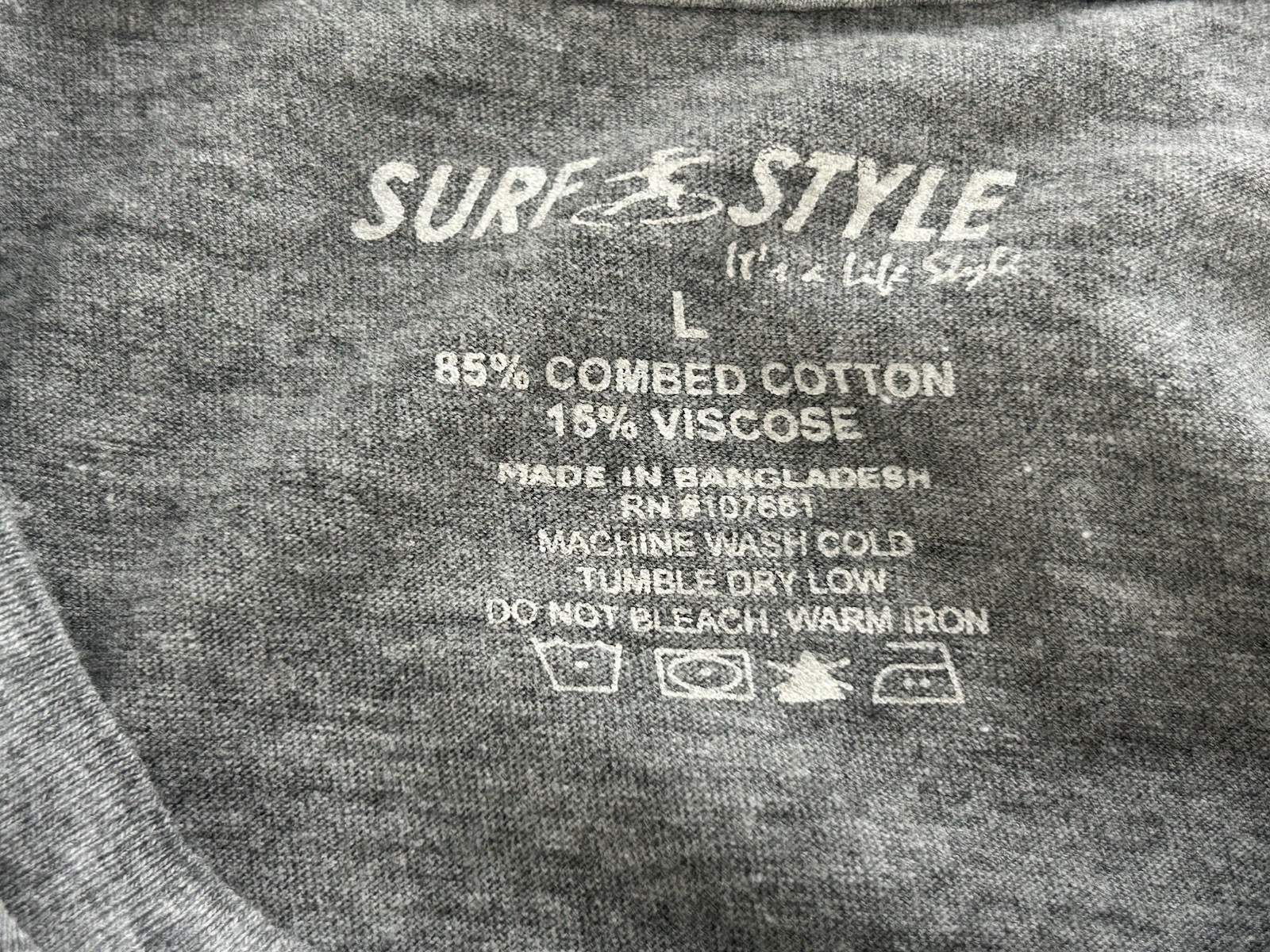 Miami South Beach “Party Capital of the World” Surf Style T-Shirt (Gray, Size L) gallery