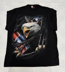 Spiral Direct Eagle Skull Graphic T-Shirt XXL Black Double Sided Gothic Biker