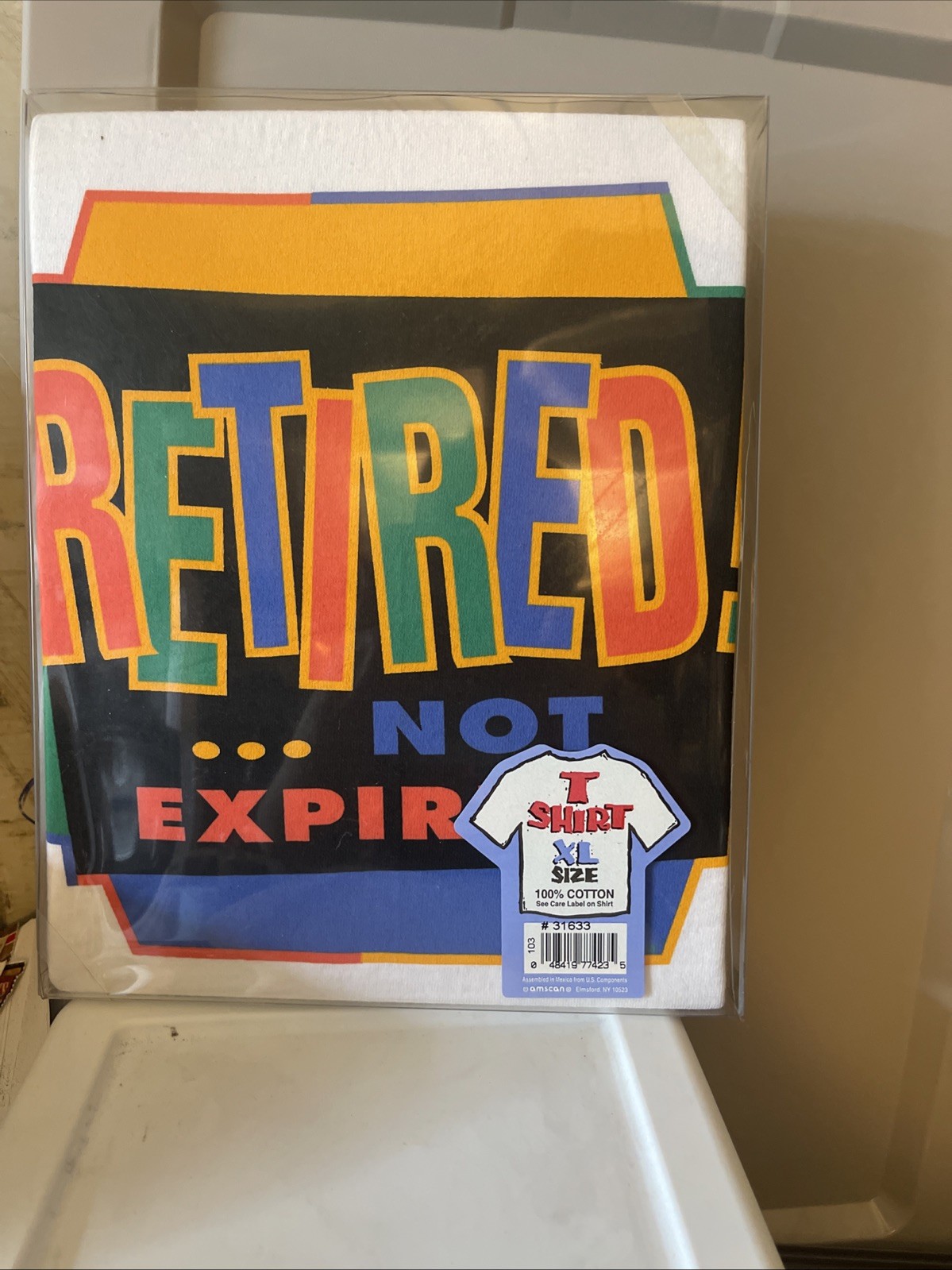 Vintage-“RETIRED Not EXPIRED”-XL Shirt-90s Humor-Brand New In Pkg-2 Available gallery