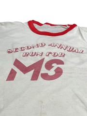 Vintage Second Annual Run For MS Coors Beer T Shirt Men’s Ringer Size 20”x22.5”