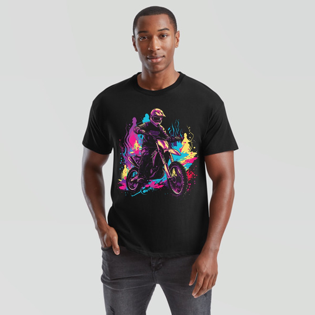 Motocross Rider Dirt Bike Sports Mens T-Shirt Extreme Action gallery