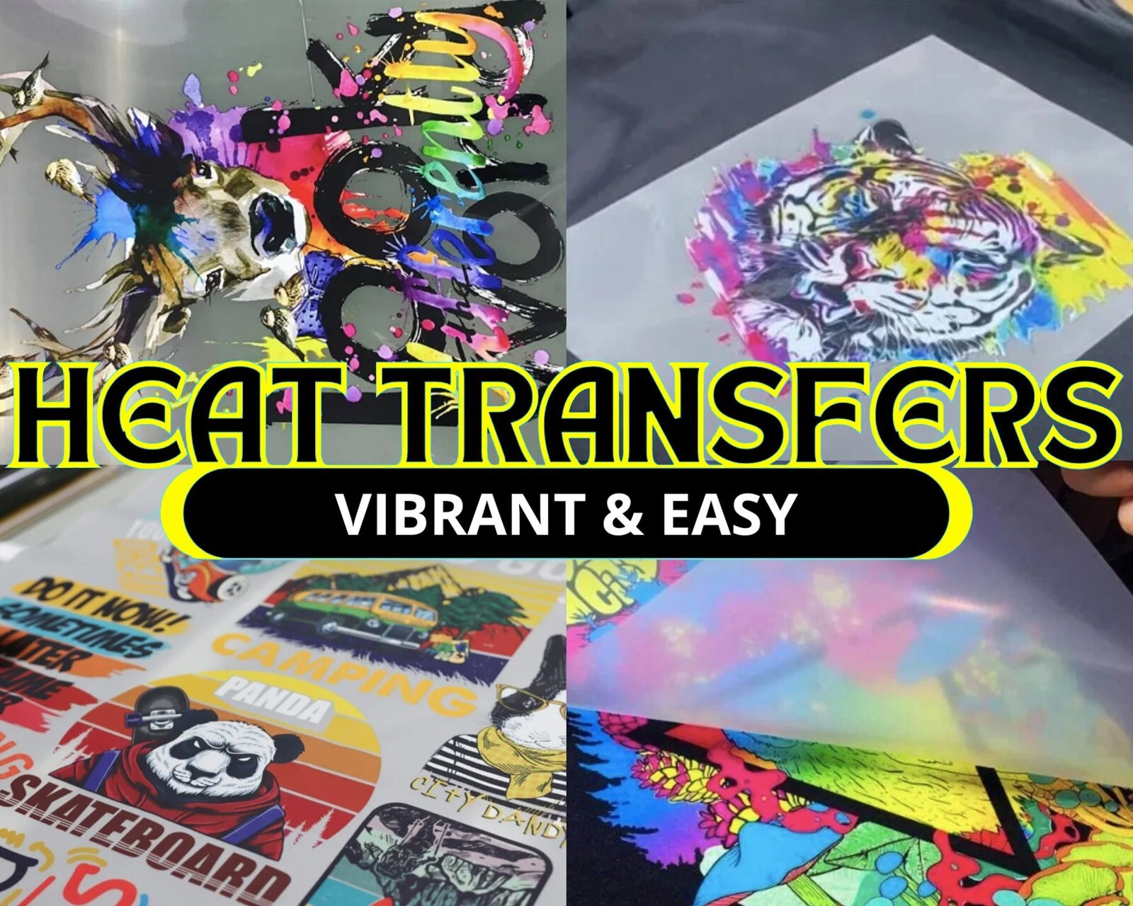 Personalised DIY Heat Transfers Iron on T-shirt Lot Apply DTF Custom Patch Logo gallery