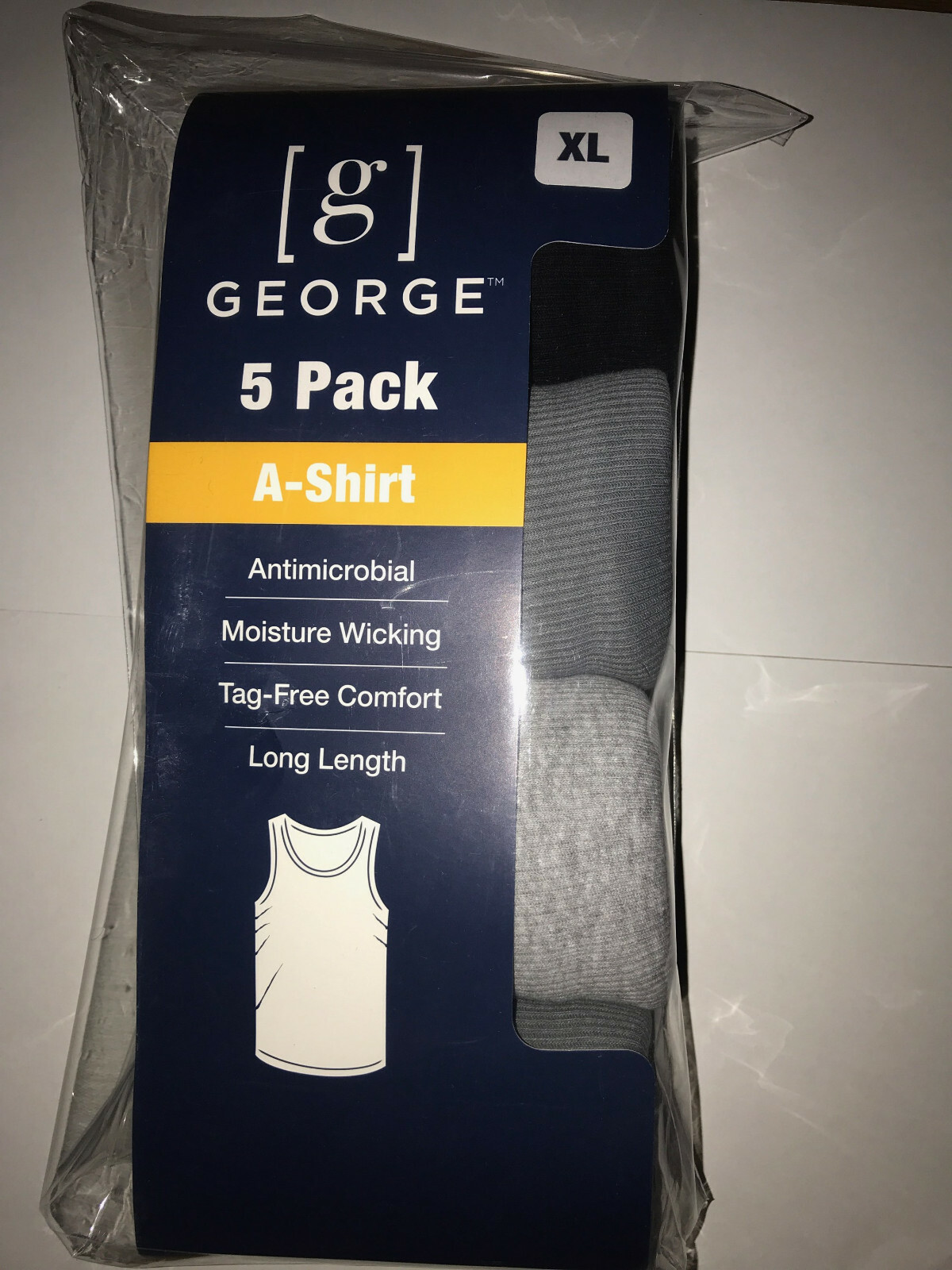 10 Gildan George Men’s A-Shirts – Two 5 Packs (QTY 10) – Size X LARGE – NEW