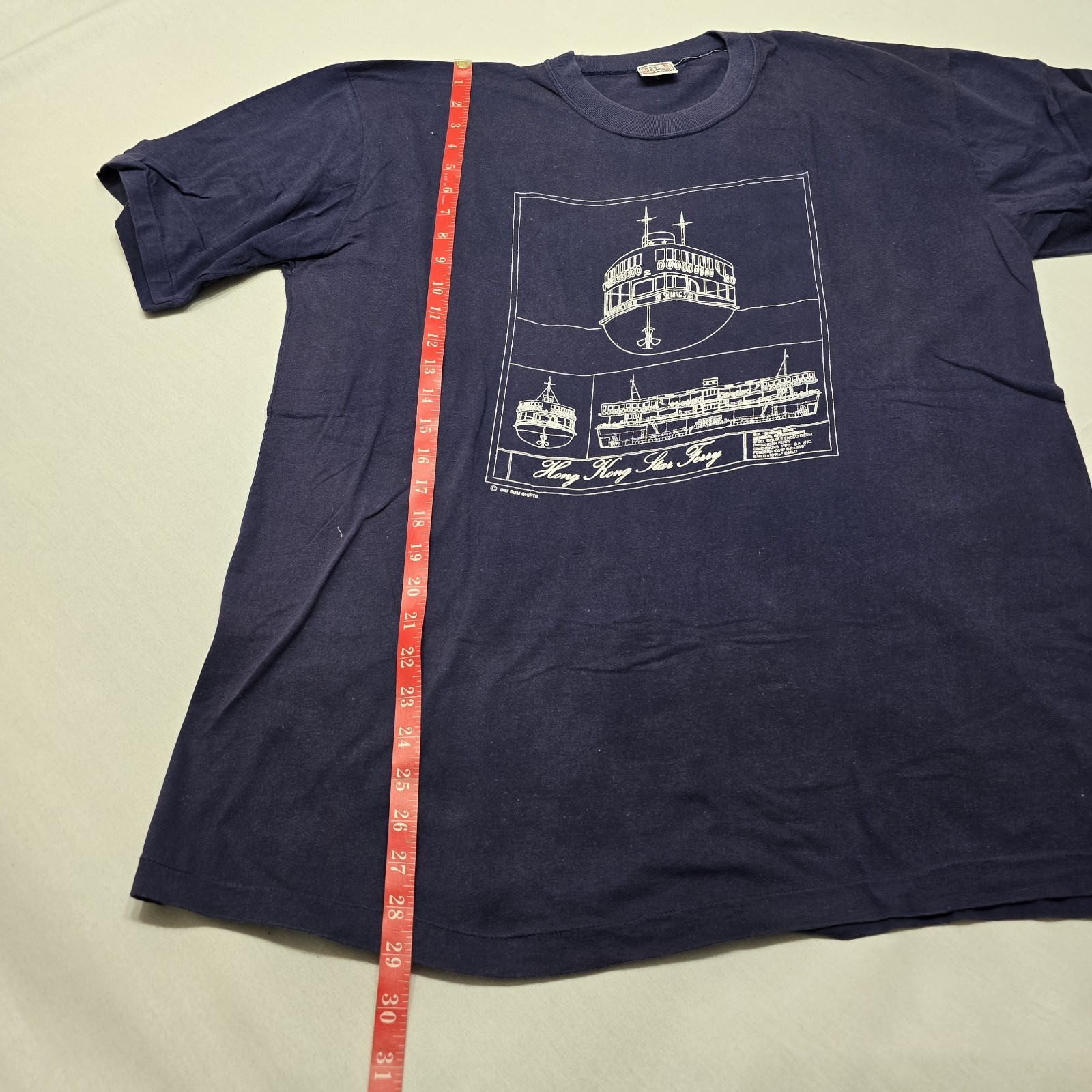 Vintage 80's Dim Sum Shirts Hong Kong Star Ferry Tshirt Single Stitch Size XL gallery