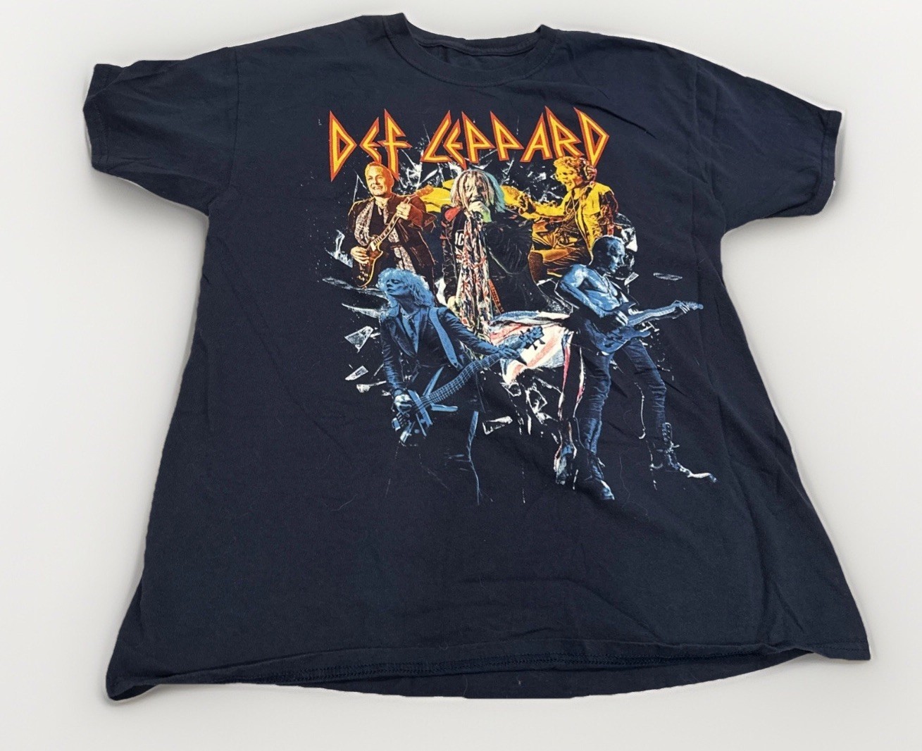 Def Leppard Mens 2016 North American Tour NO SIZE TAG Sz M? See Measurements