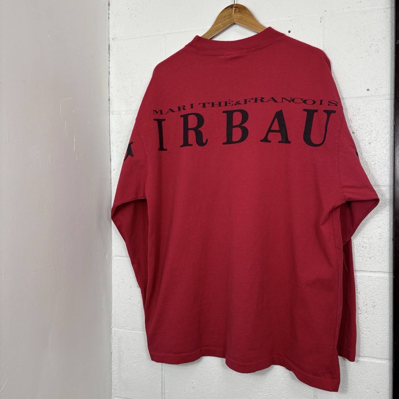 Vintage 90z Marithe Francois Girbaud T-Shirt Mens One Size Red Hip Hop Sz XXL