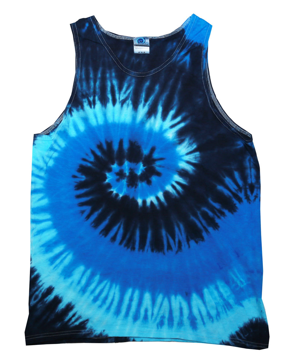 Blue Ocean Tie Dye Tank Top Sleeveless T-Shirts Colortone Adult S - 3XL Cotton gallery