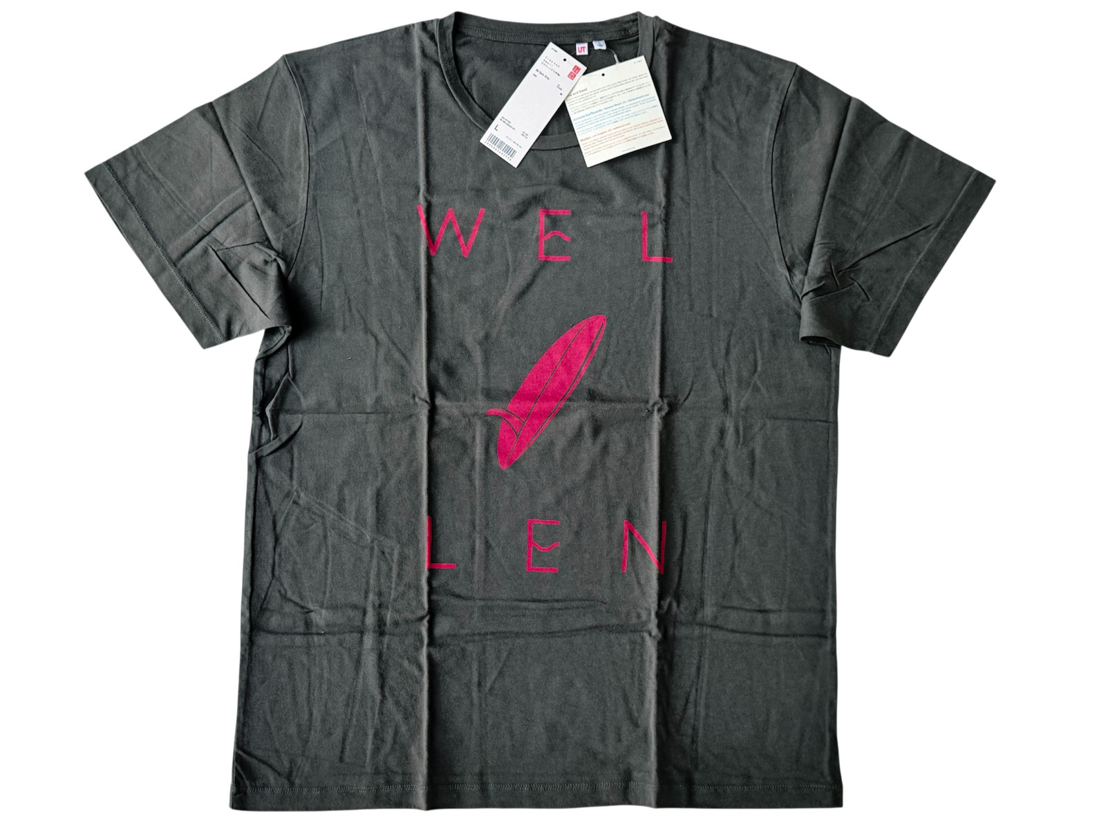 Wellen surf x UNIQLO NWT T-Shirt Size L Dark Gray Japan gallery