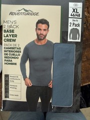 Adventuridge Men’s 2-Pack Base Layer Crew Slim Fit Shirt XL