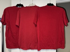 APPLE Official MAC Computer Employee RED Tech Staff T-Shirt Lot of 3 Medium