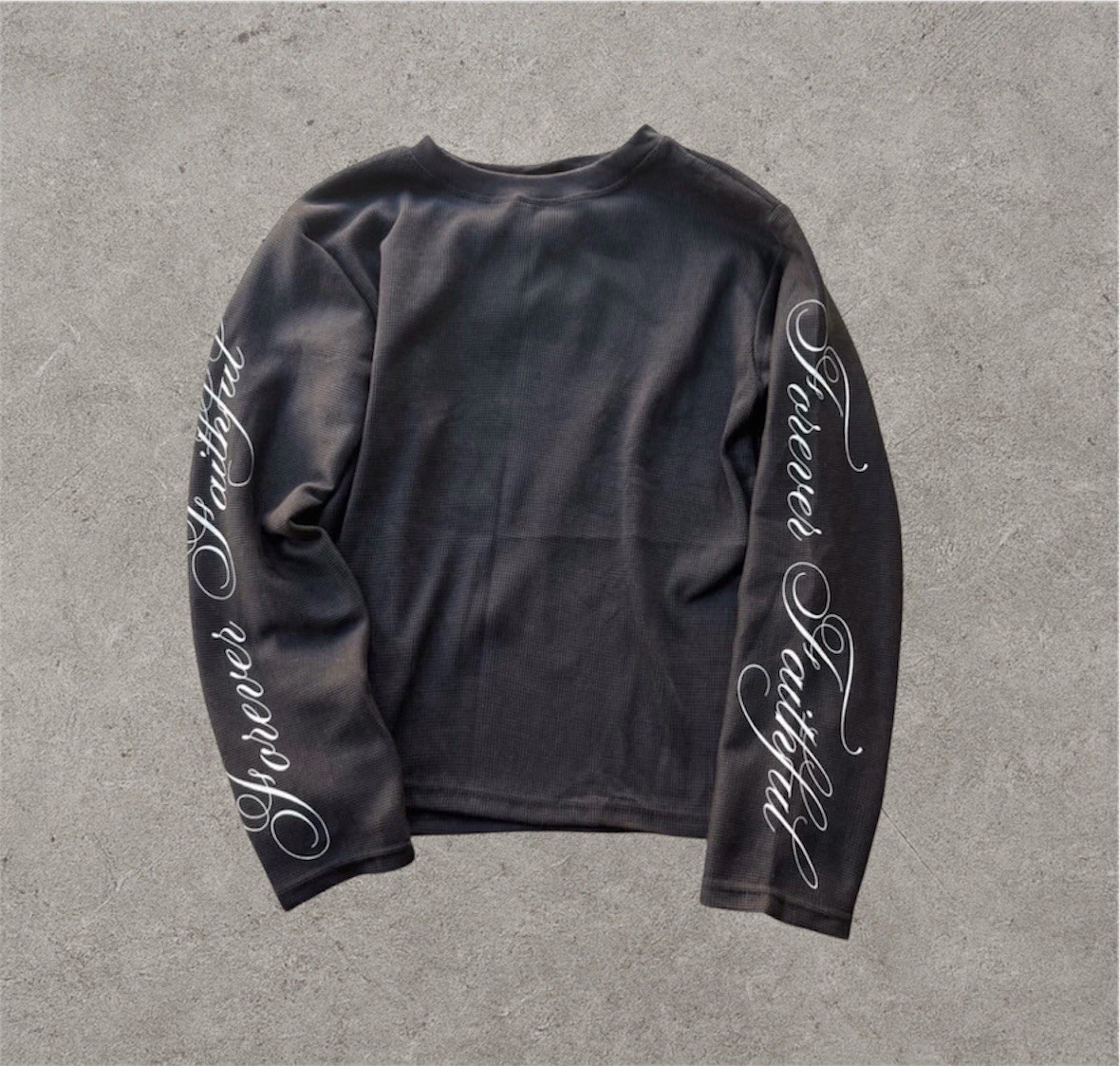 Forever Faithful Long Sleeve Shirt – Black – Script Sleeve Print gallery