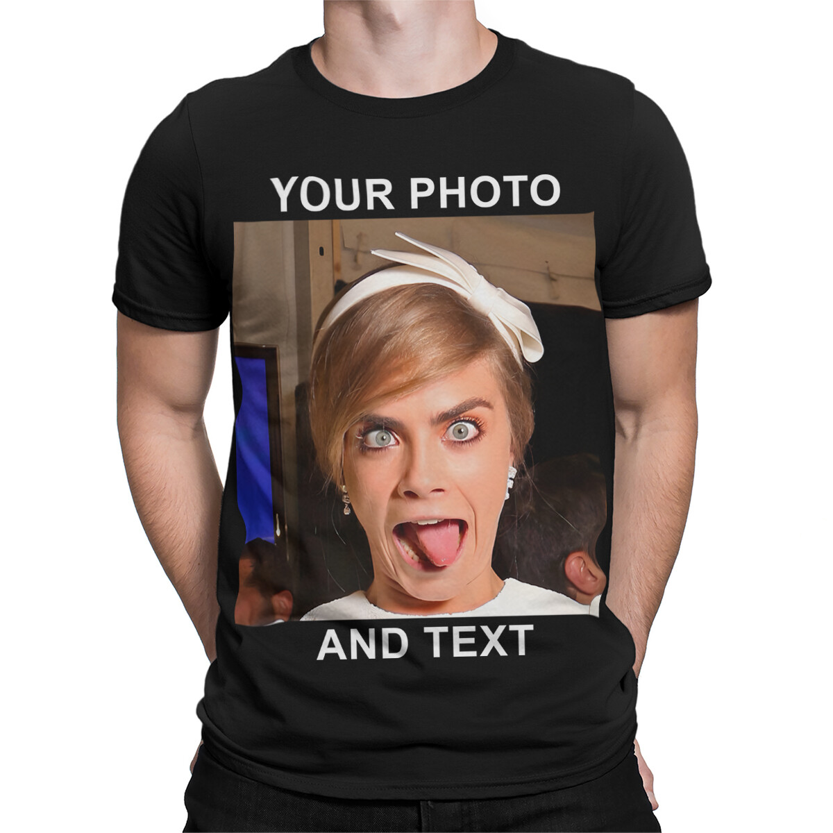 Customisable Photo & Text Mens T-Shirt Ideal For Celebrations Birthdays #TA-195 gallery