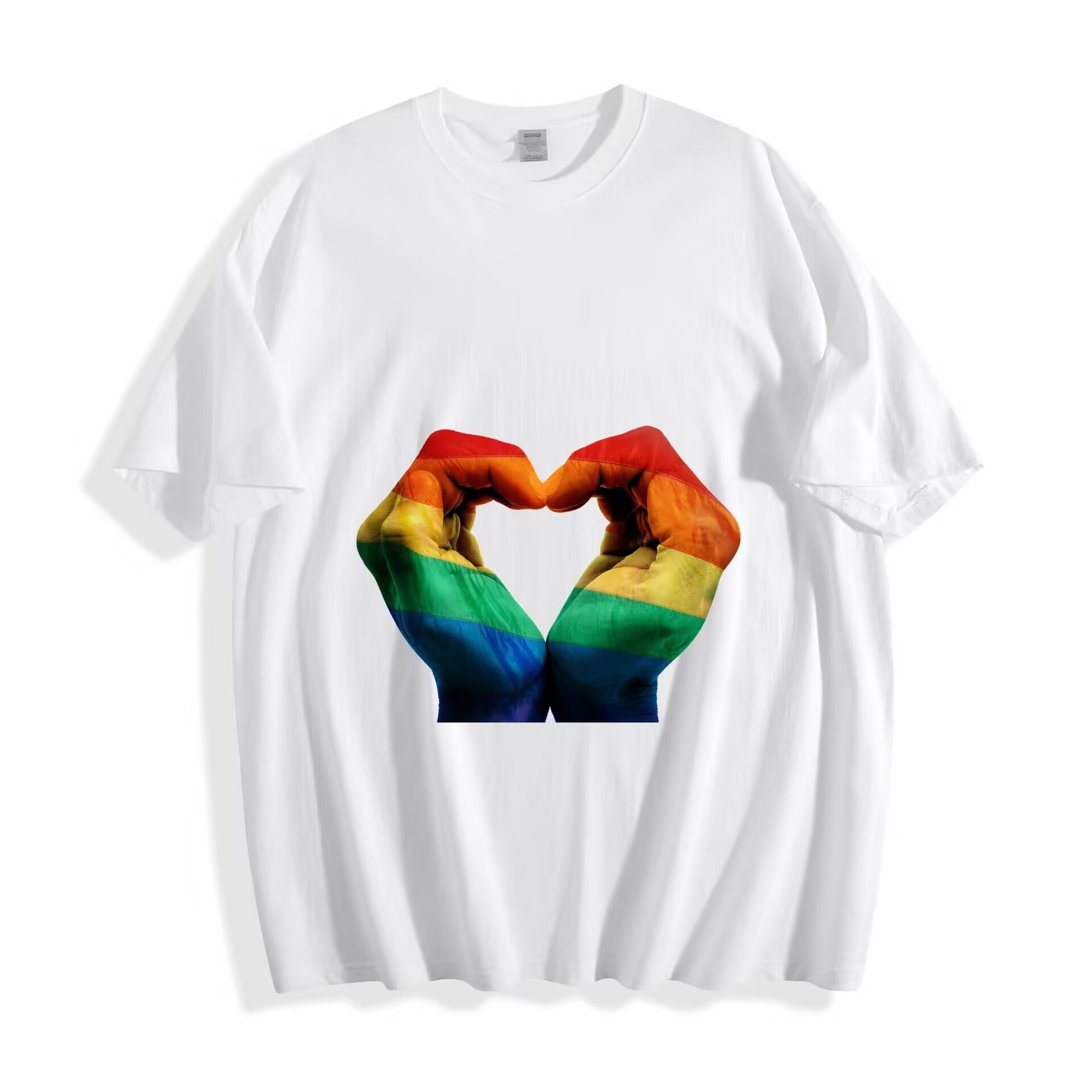 LGBT Rainbow Hands Heart T-Shirt – Pride & Love Unisex Tee