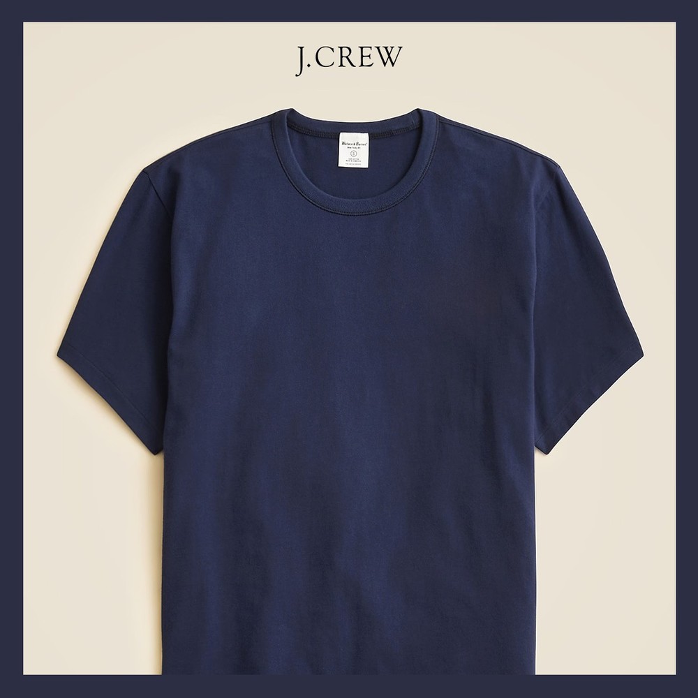NWT – J. CREW Wallace & Barnes Heritage-Weight Cotton T-Shirt, Blue Sz L – $55