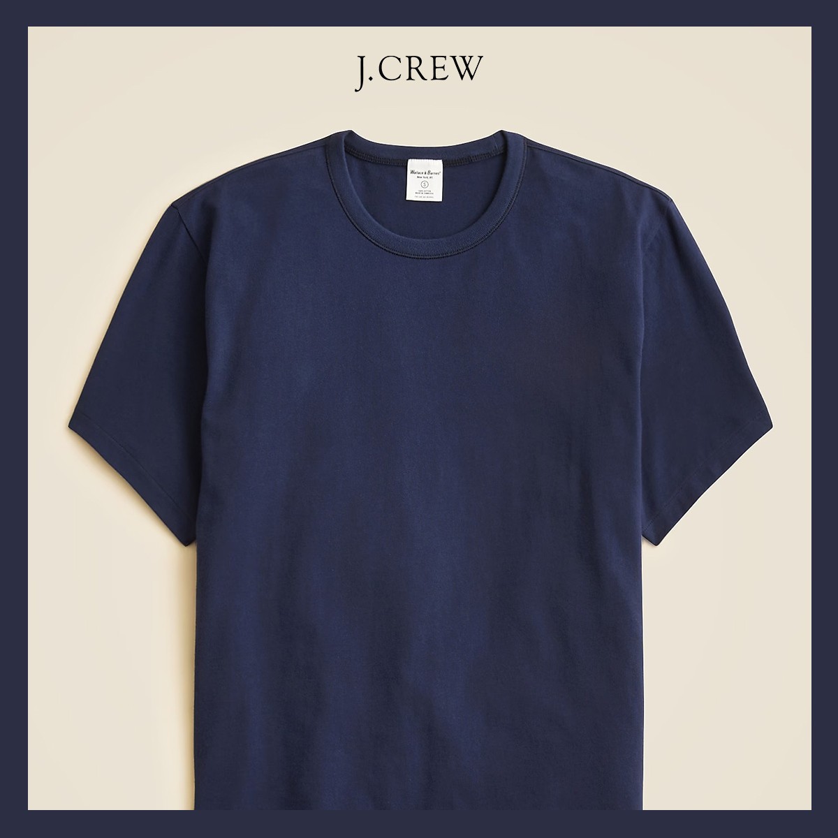 NWT – J. CREW Wallace & Barnes Heritage-Weight Cotton T-Shirt, Blue Sz L – $55