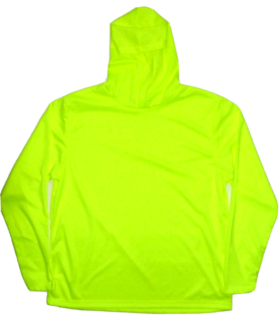 Safety Neon Yellow Long Sleeve Hoodie T Shirt Polyester Shirt Birdeye Mesh New gallery