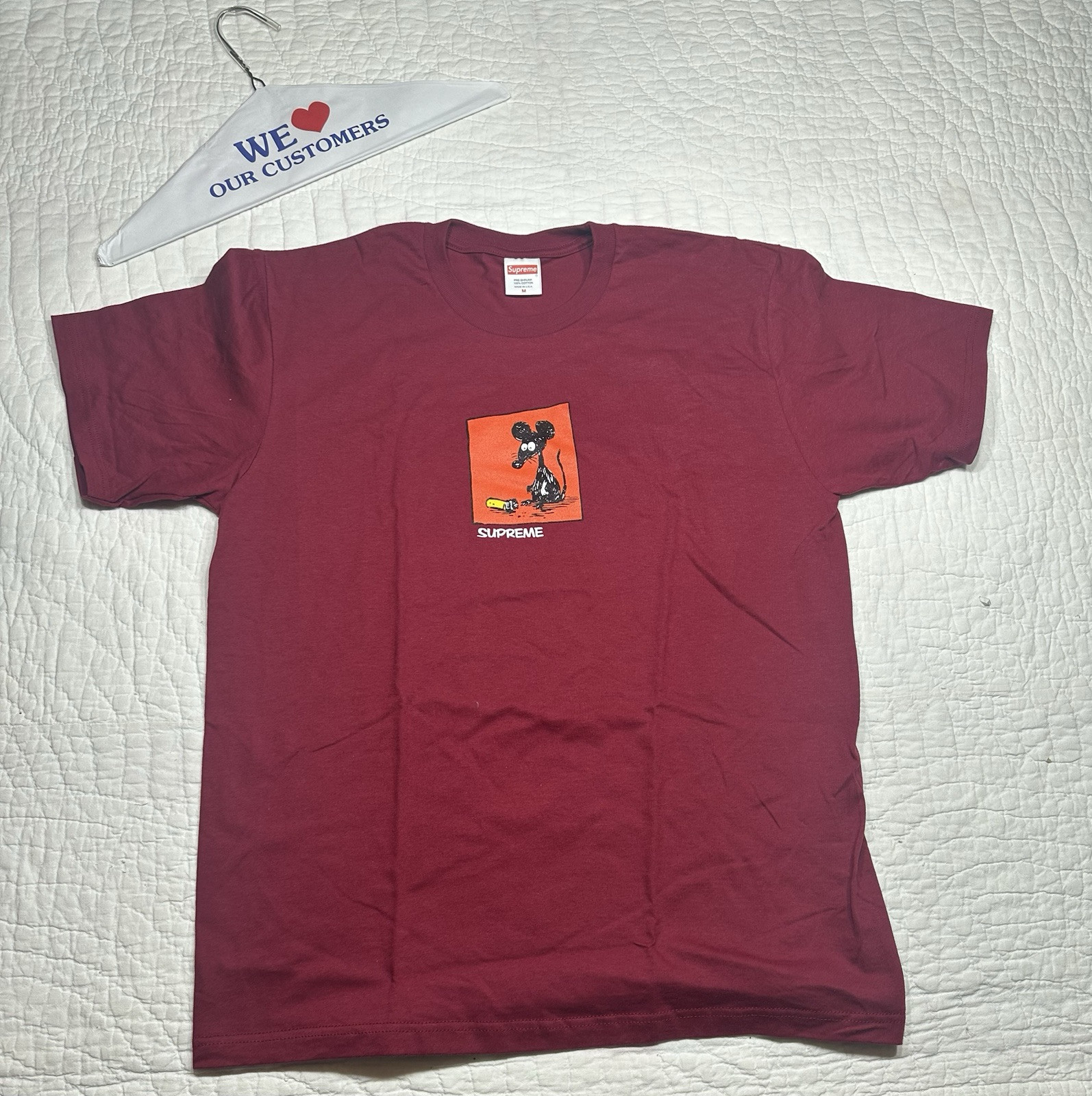 Supreme 2021 Release Red “Mouse” Tee/Medium Dead Stock Authentic Supreme gallery