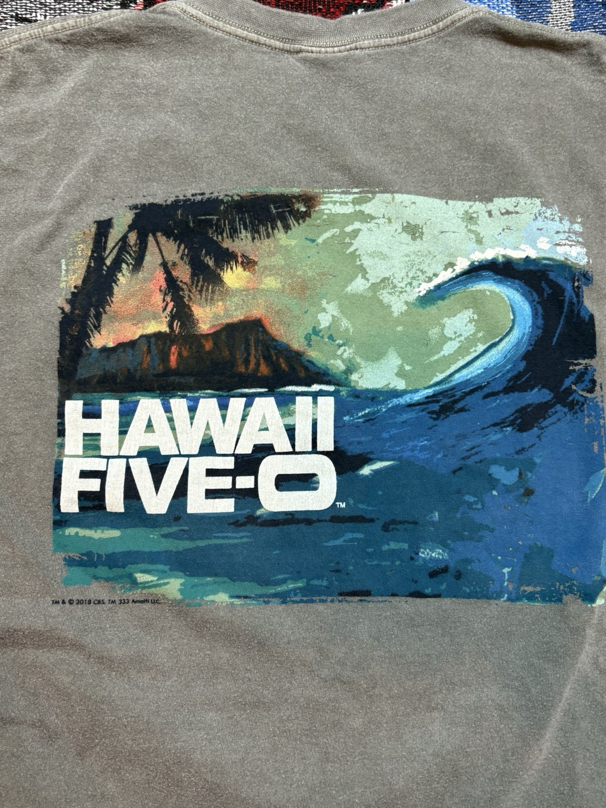 Hawaii Five-O Shirt TV Promo Crazy Shirts Men’s Large Dyed Gray Wash gallery
