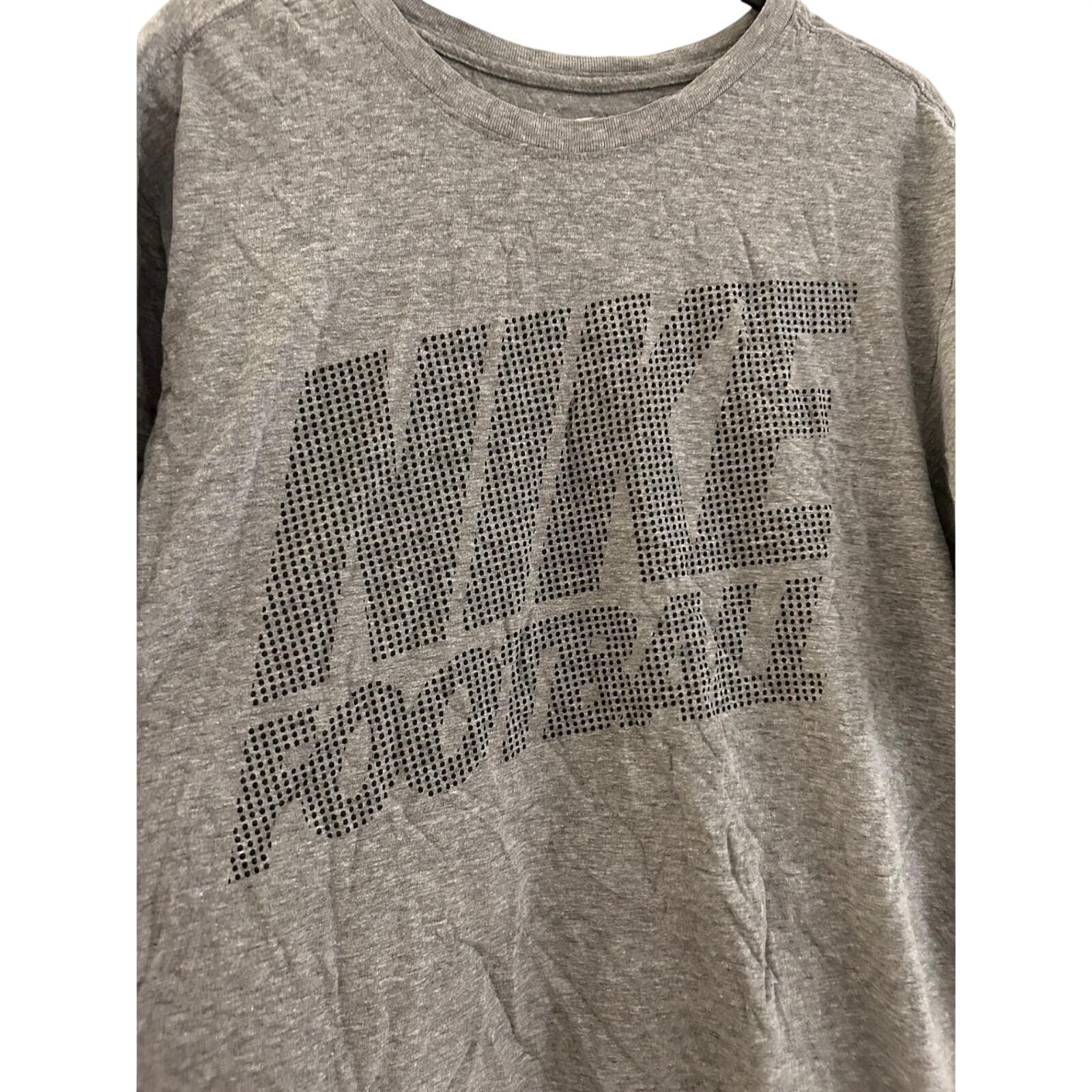 Nike Football T-Shirt Mens Large Gray Excellent Athletic Cut Graphic Tee gallery