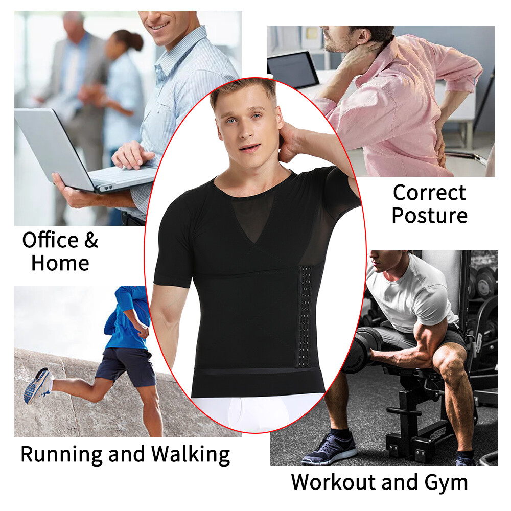 Men Slimming Body Shaper Vest Abs Abdomen Compression Shirts Fitness Tank Tops gallery