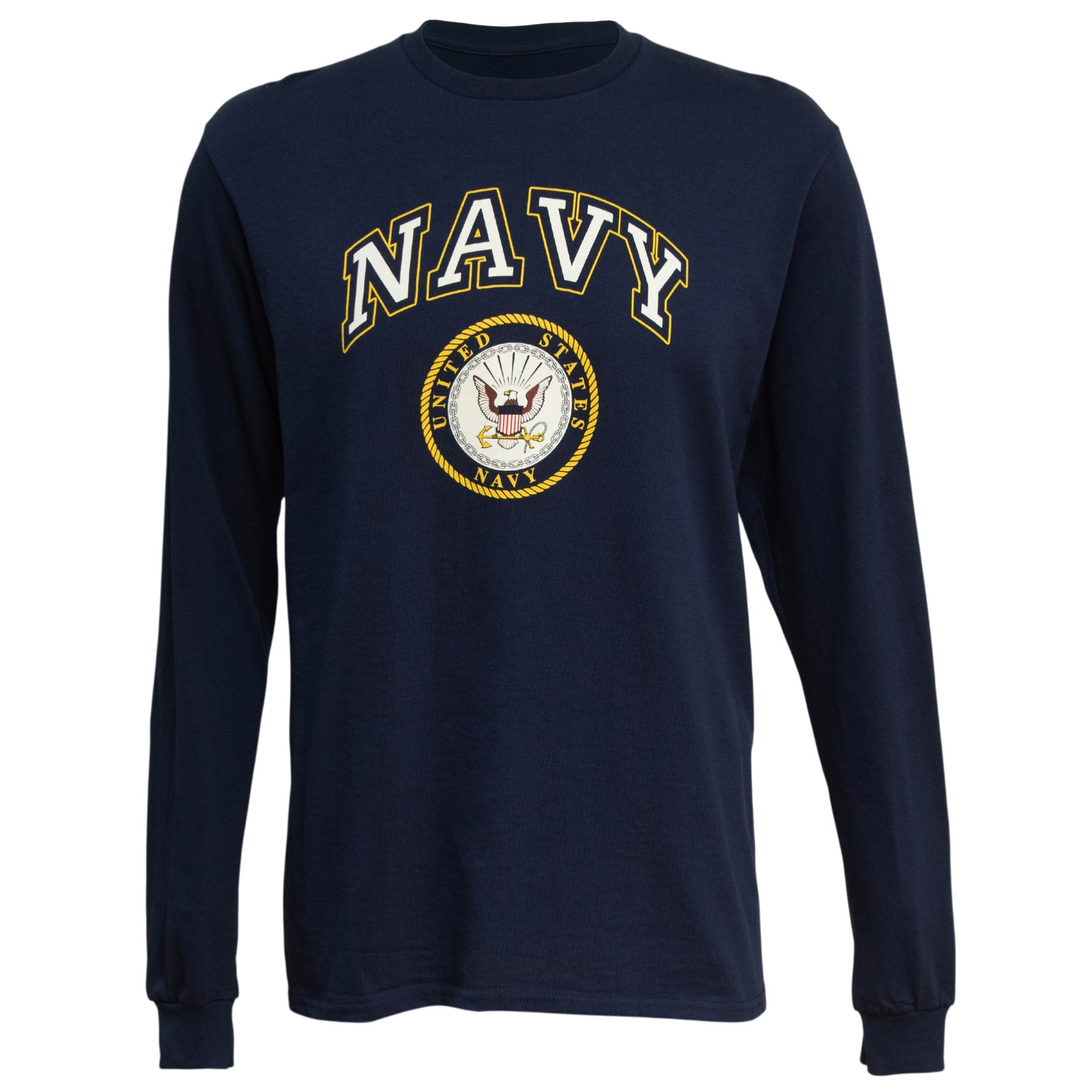U.S. Navy Emblem Men's Graphic Print Long Sleeve T-Shirt in Navy, XL gallery