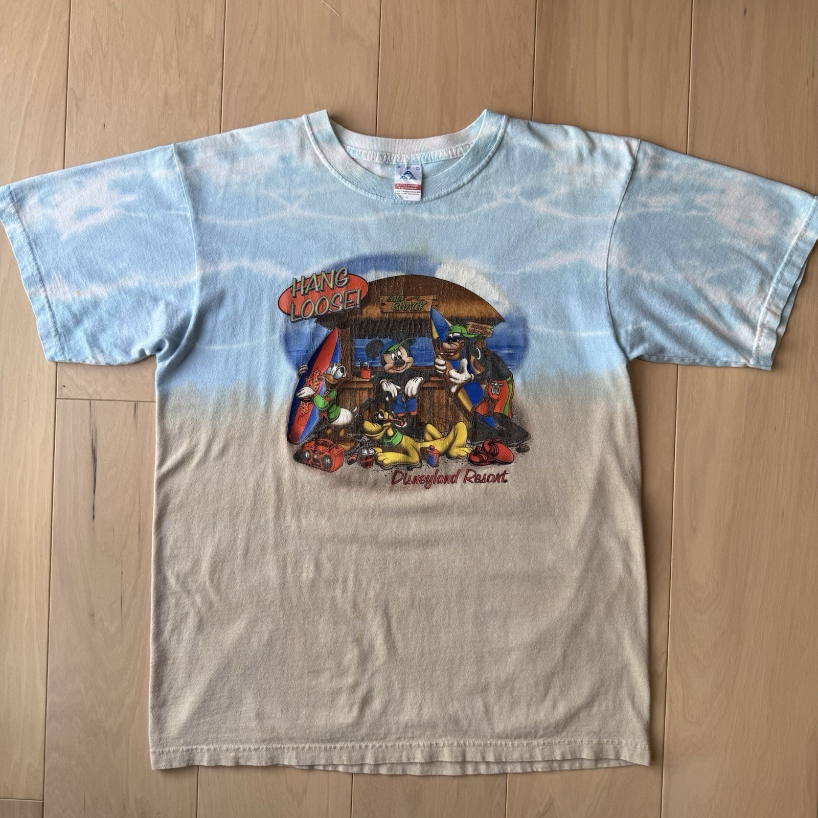 Vintage Disney Surf Shack Shirt Large Multicolor 90s Hang Loose Disneyland gallery