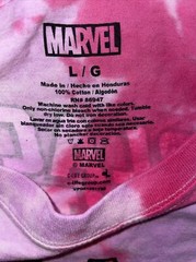 NWOT Marvel Comics Black Panther Wakanda Forever Pink Tie-Dye t-shirt Mens sz L