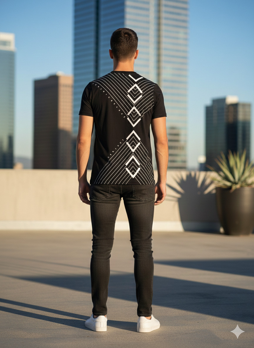 ARMANI EXCHANGE Black White INVERTED Short Sleeve Slim Fit Designer T-shirt NWT gallery