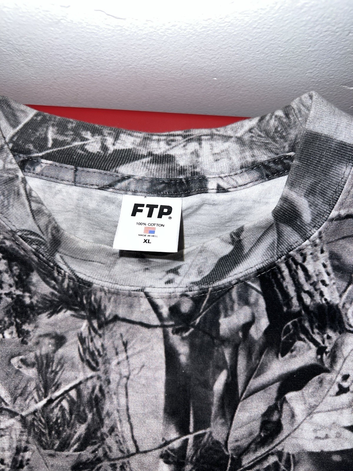 FTP FUCKTHEPOPULATION GRAY TREE CAMO LOGO TEE SIZE XL gallery