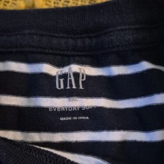 GAP Everyday Soft Men’s Blue & White Striped Crewneck Cotton T-Shirt 2XL
