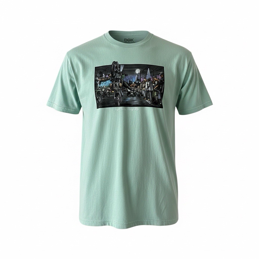 DGK All Way Up T-Shirt 2XL Mint Green Skateboard Streetwear Dirt Bike Stunt gallery