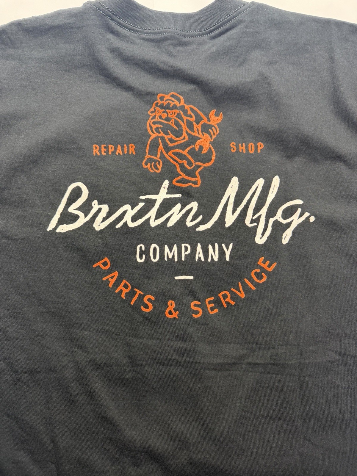 Brixton Mfg Parts and Service Standard Fit Mens SS T Shirt Sz L Bulldog B070 gallery