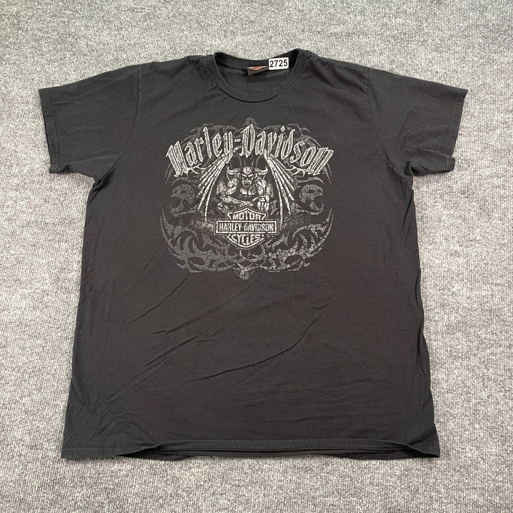 Harley-Davidson Doerflers Gargoyle Biker Shirt XL 24×28 Hays Kansas
